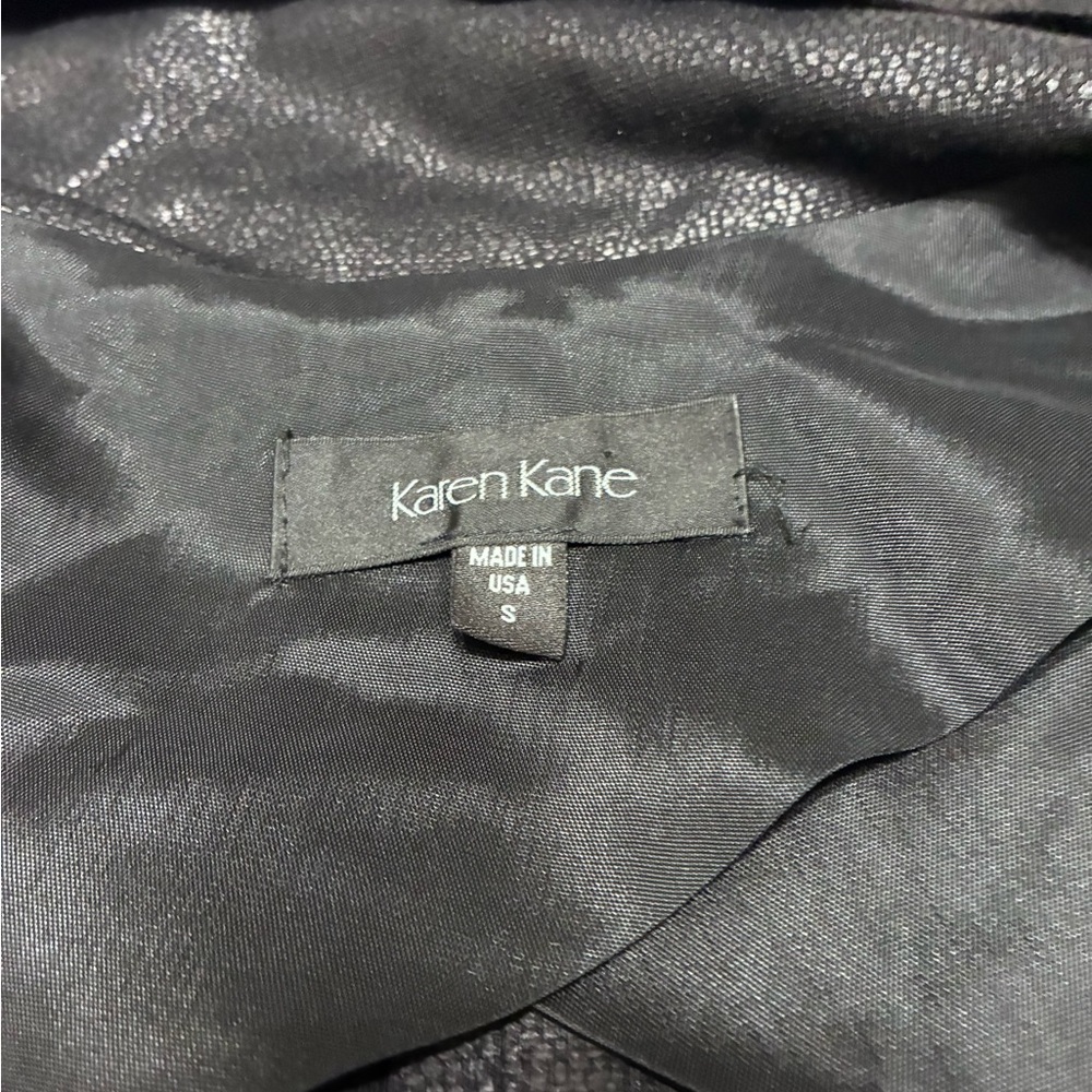 Karen Kane Black Satin-Lined vest